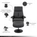 Kit 2 Poltronas de Massagem Arizona Giratória com Apoio de Pés e Reclinável Pu Preto G56 - Gran Belo