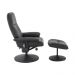Kit 2 Poltronas de Massagem Arizona Giratória com Apoio de Pés e Reclinável Pu Preto G56 - Gran Belo