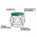 Kit 2 Puff Decorativo Base Bronze Elsa Suede Azul Claro G41 - Gran Belo