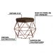 Kit 2 Puff Decorativo Base Bronze Elsa Suede Marrom G41 - Gran Belo