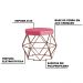 Kit 2 Puff Decorativo Base Bronze Elsa Suede Rosa G41 - Gran Belo