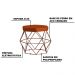 Kit 2 Puff Decorativo Base Bronze Elsa Suede Telha G41 - Gran Belo