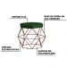 Kit 2 Puff Decorativo Base Bronze Elsa Suede Verde G41 - Gran Belo