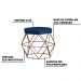 Kit 2 Puff Decorativo Base Bronze Elsa Veludo Azul G41 - Gran Belo