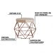 Kit 2 Puff Decorativo Base Bronze Elsa Veludo Bege G41 - Gran Belo