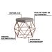 Kit 2 Puff Decorativo Base Bronze Elsa Veludo Cinza G41 - Gran Belo