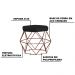 Kit 2 Puff Decorativo Base Bronze Elsa Veludo Preto G41 - Gran Belo
