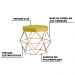 Kit 2 Puff Decorativo Base Gold Elsa Suede Amarelo G41 - Gran Belo