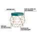 Kit 2 Puff Decorativo Base Gold Elsa Suede Azul Claro G41 - Gran Belo