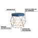 Kit 2 Puff Decorativo Base Gold Elsa Suede Azul Marinho G41 - Gran Belo