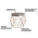 Kit 2 Puff Decorativo Base Gold Elsa Suede Cinza G41 - Gran Belo