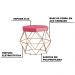 Kit 2 Puff Decorativo Base Gold Elsa Suede Rosa - Gran Belo