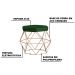 Kit 2 Puff Decorativo Base Gold Elsa Suede Verde G41 - Gran Belo