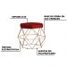 Kit 2 Puff Decorativo Base Gold Elsa Suede Vermelho G41 - Gran Belo