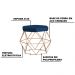Kit 2 Puff Decorativo Base Gold Elsa Veludo Azul G41 - Gran Belo