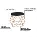 Kit 2 Puff Decorativo Base Gold Elsa Veludo Preto G41 - Gran Belo