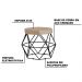 Kit 2 Puff Decorativo Base Preta Elsa Suede Bege G41 - Gran Belo