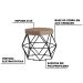 Kit 2 Puff Decorativo Base Preta Elsa Suede Cappuccino G41 - Gran Belo