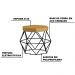 Kit 2 Puff Decorativo Base Preta Elsa Suede Mostarda G41 - Gran Belo