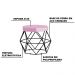 Kit 2 Puff Decorativo Base Preta Elsa Veludo Rosê G41 - Gran Belo