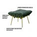 Kit 2 Puff Decorativo Sala de Estar Abel Pés Dourado Suede Verde - Gran Belo