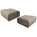 Kit 2 Puff Decorativo Sala de Estar Frances Confort Couro Avelã G72 - Gran Belo