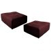 Kit 2 Puff Decorativo Sala de Estar Frances Confort Couro Bordô G72 - Gran Belo