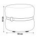 Kit 2 Puff Decorativo Sala de Estar Rene Debrum Couro Marrom G72 - Gran Belo