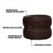 Kit 2 Puff Decorativo Sala de Estar Rene Debrum Couro Marrom G72 - Gran Belo