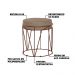Kit 2 Puffs Decorativo Sala de Estar Base Bronze Chloe Suede Cappuccino G41 - Gran Belo