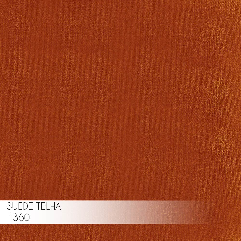 Kit 2 Puffs Decorativo Sala de Estar Base Bronze Chloe Suede Telha G41 - Gran Belo