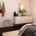 Kit 2 Puffs Decorativo Sala de Estar Base Bronze Trixie Suede Cappuccino G41 - Gran Belo