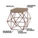 Kit 2 Puffs Decorativo Sala de Estar Base Bronze Trixie Suede Cappuccino G41 - Gran Belo