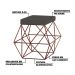 Kit 2 Puffs Decorativo Sala de Estar Base Bronze Trixie Suede Cinza G41 - Gran Belo