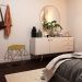 Kit 2 Puffs Decorativo Sala de Estar Base Bronze Trixie Suede Mostarda G41 - Gran Belo