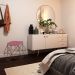 Kit 2 Puffs Decorativo Sala de Estar Base Bronze Trixie Suede Rosa G41 - Gran Belo