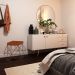 Kit 2 Puffs Decorativo Sala de Estar Base Bronze Trixie Suede Telha G41 - Gran Belo