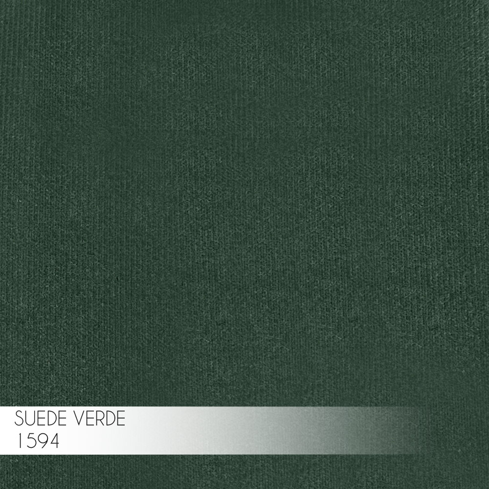 Kit 2 Puffs Decorativo Sala de Estar Base Bronze Trixie Suede Verde G41 - Gran Belo