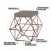Kit 2 Puffs Decorativo Sala de Estar Base Bronze Trixie Veludo Cinza G41 - Gran Belo