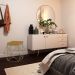 Kit 2 Puffs Decorativo Sala de Estar Base Gold Trixie Suede Mostarda G41 - Gran Belo