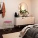 Kit 2 Puffs Decorativo Sala de Estar Base Gold Trixie Suede Rosa - Gran Belo