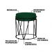 Kit 2 Puffs Decorativo Sala de Estar Base Preto Chloe Suede Verde G41 - Gran Belo