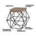 Kit 2 Puffs Decorativo Sala de Estar Base Preto Trixie Suede Cappuccino G41 - Gran Belo