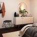 Kit 2 Puffs Decorativo Sala de Estar Base Preto Trixie Suede Marrom - Gran Belo