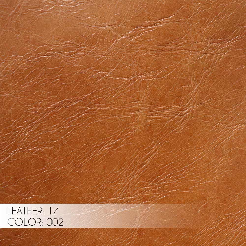 Kit 2 Puffs Decorativo Sala de Estar Frances Trio Couro Caramelo G72 - Gran Belo