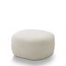 Kit 2 Puffs Decorativos Charlote Sala de Estar Pés em Madeira Bouclê Off White G88 - Gran Belo