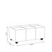 Kit 2 Puffs Decorativos Merlin Sala de Estar Couro Marrom Claro Manchado G88 - Gran Belo