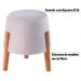Kit 2 Puffs Decorativos Redondos Neil Bege G66 - Gran Belo