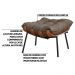 Kit 2 Puffs Decorativos Sala de Estar Abel Base de Madeira Preto Linho Marrom G41 - Gran Belo
