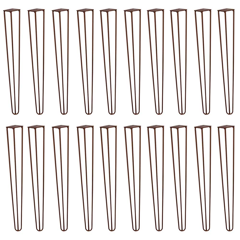 Kit 20 Pés de Metal 60 CM Hairpin Legs Mesa de Canto Aparador Bronze G41